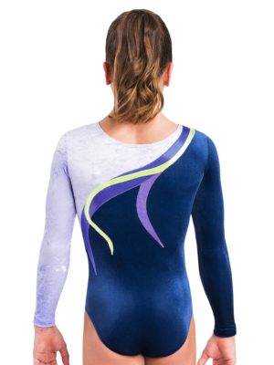ERVY Samt, Velvet, Turnanzug, Wettkampfanzug, leotard HEKLA