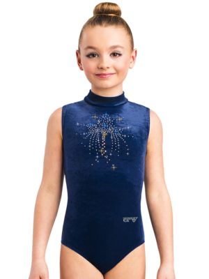 ERVY Samt, Velvet, Turnanzug, Wettkampfanzug, leotard FERNANDA