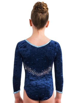 ERVY Samt, Velvet, Turnanzug, Wettkampfanzug, leotard CHARISMA