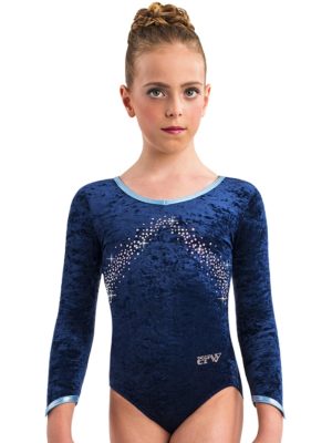 ERVY Samt, Velvet, Turnanzug, Wettkampfanzug, leotard CHARISMA