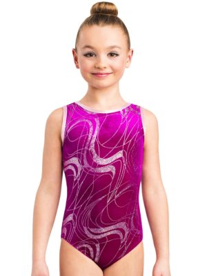 ERVY Samt, Velvet, Turnanzug, Wettkampfanzug, leotard CHERIE