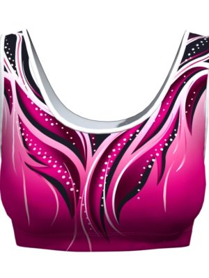 ERVY Crop Top DARINA 2B schwarz-pink