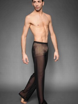 lange schwarze Tüllhose für Männer