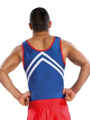 ERVY Turntrikot JOHN/1 mit diagonalen Streifen im Rücken. Dreifarbiges Design ohne Arm