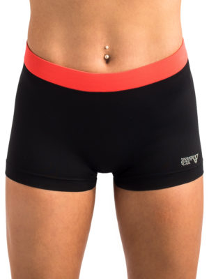 ERVY Basic Hipster mit Kontrastbund in orange und schwarz