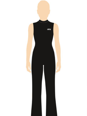 ERVY Basic Overall ohne Arme, mit Stehbund und Jazz-Bein