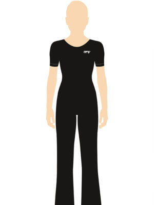 ERVY Basic Overall mit 1/4 Arm, Rundhals und Jazz-Bein