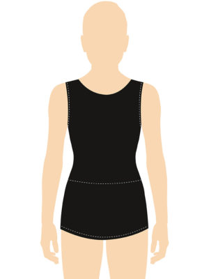 ERVY Basic RSG-Kleid ohne Arm und mit Rundhals