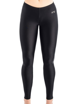 ERVY hüfttiefe Unisex Sportleggings in Schwarz.
