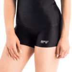 ERVY nahtlose und hüfttiefe Hotpants in Schwarz. In vielen Farben und Größen.