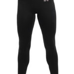 ERVY taillierte Sportleggings in schwarz. Leggings ohne Mittelnaht vorne.